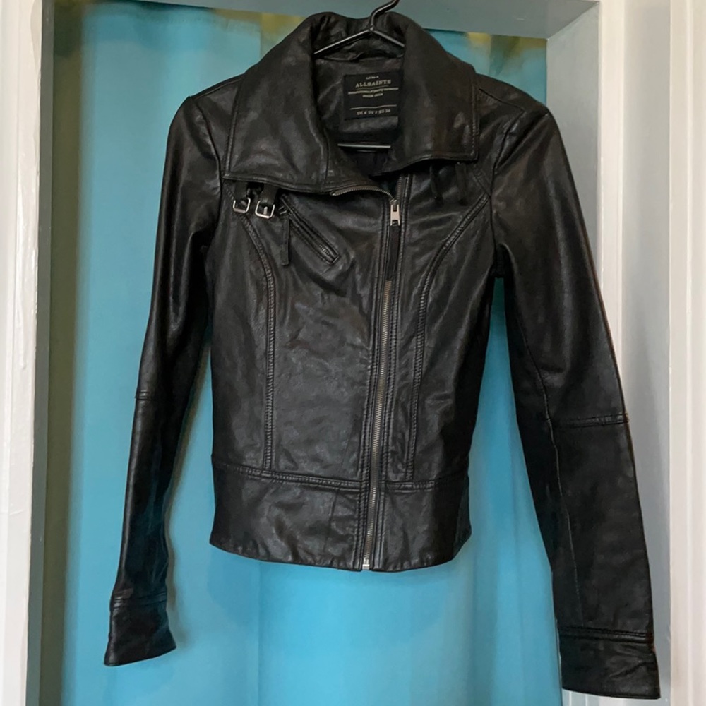 Allsaints Belvedere biker jacket. UK 6/ US 2. - Picture 1 of 8